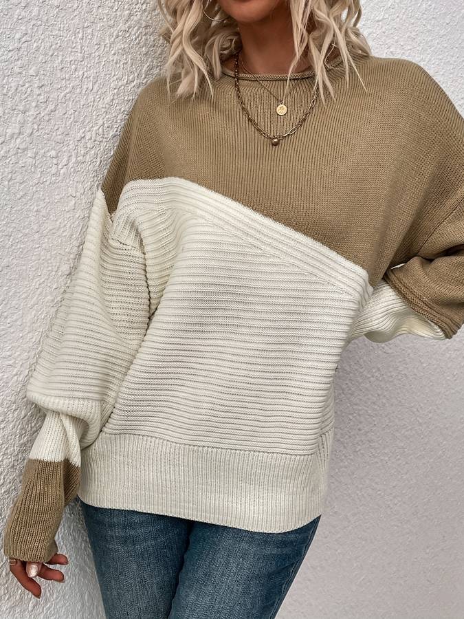 Julien - Elegante jersey de contrastes para mujer