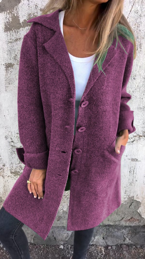 Teni™ | Abrigo largo casual elegante con prácticos bolsillos