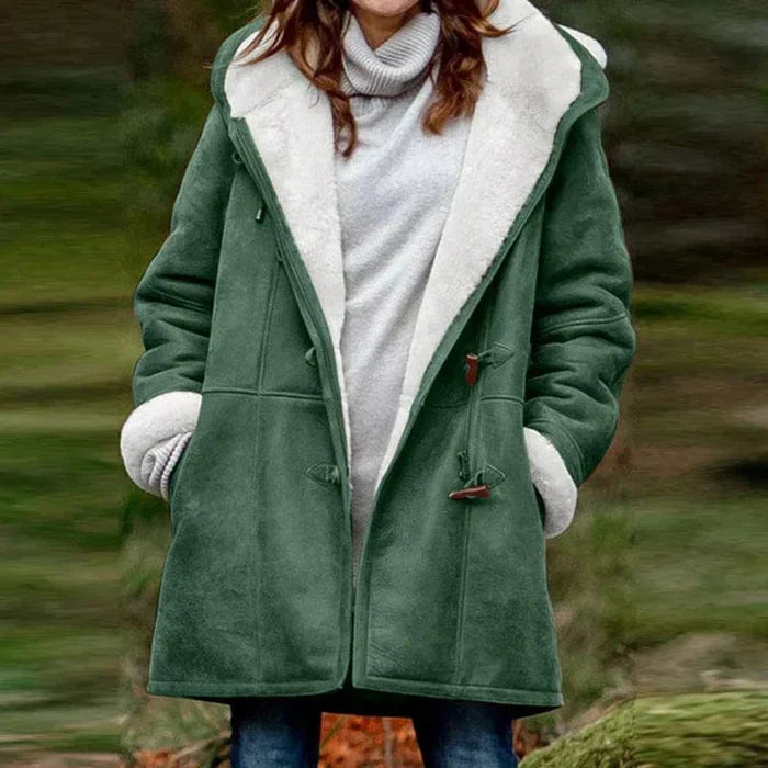 Valentina™ | Abrigo con capucha de aspecto cachemir