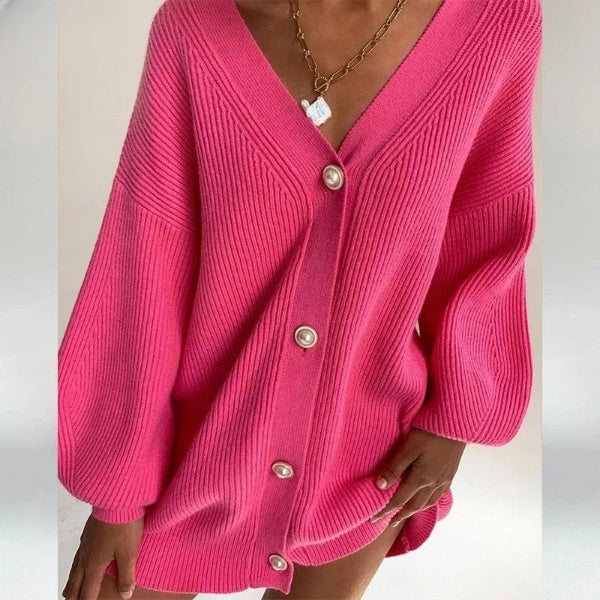 Chaqueta de punto oversize para mujer, elegante y cómoda