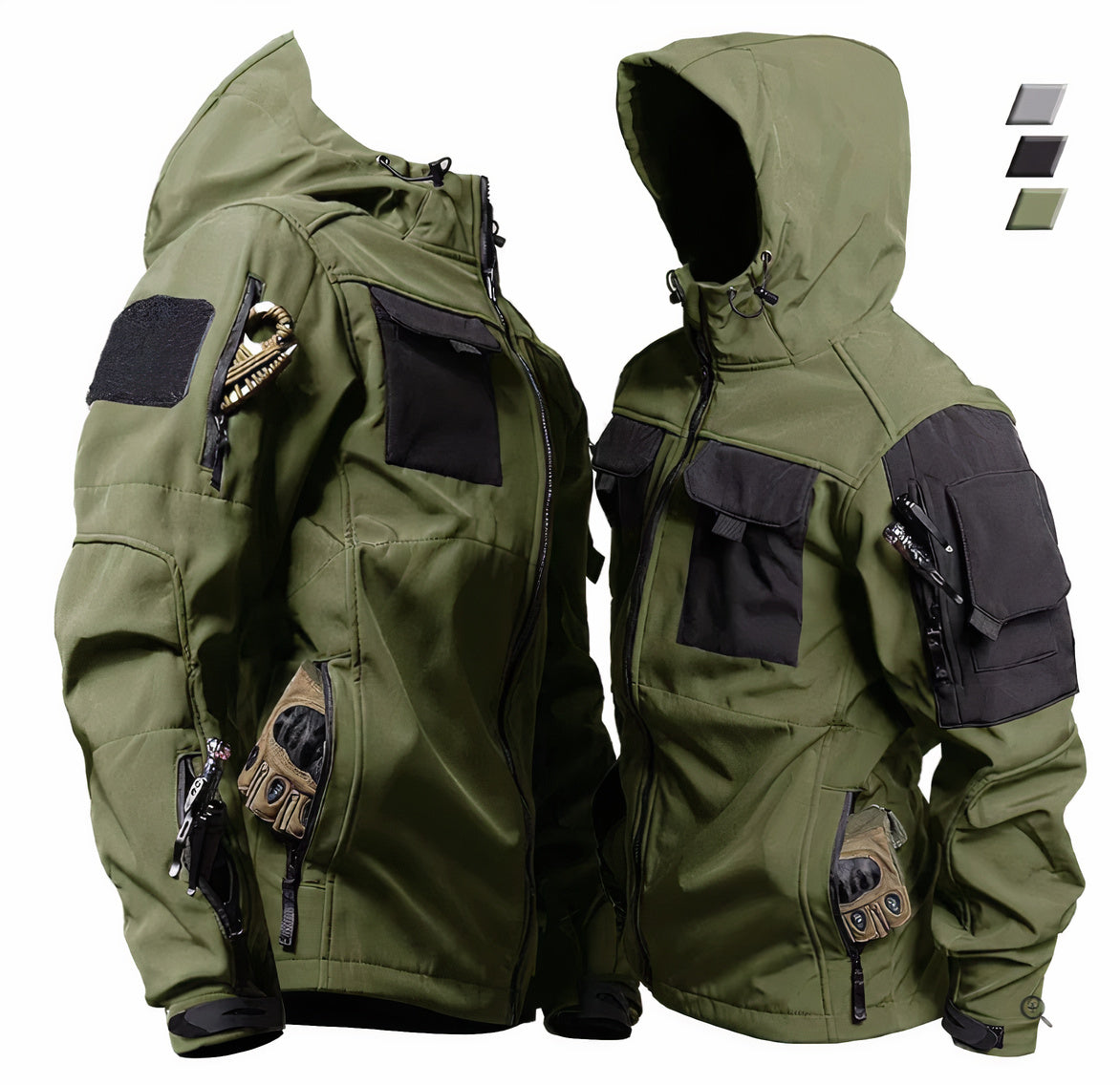 GUNNER | Chaqueta táctica con capucha para hombre