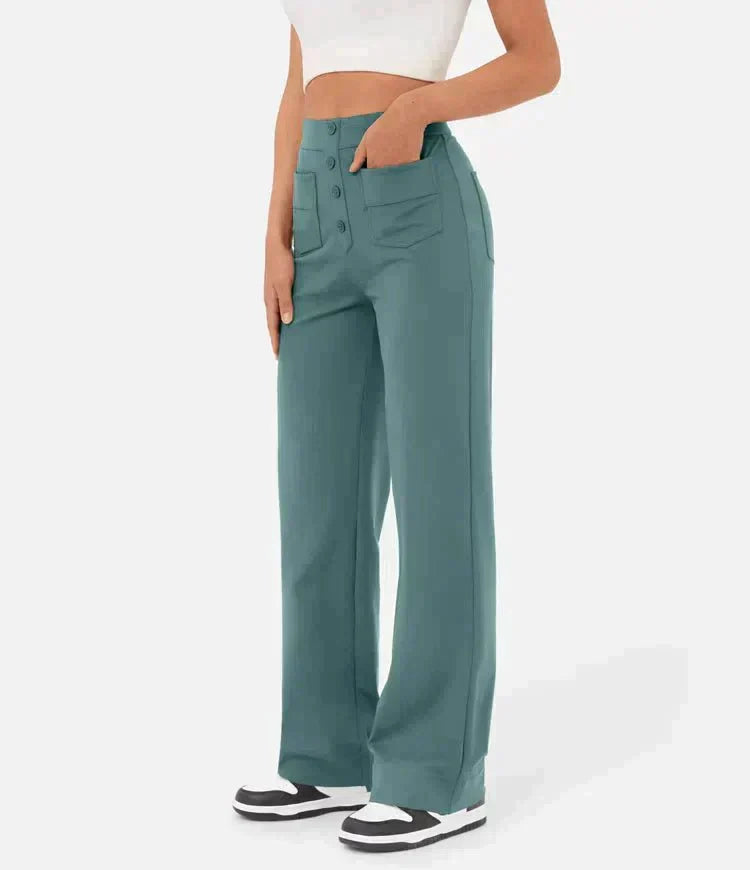 Cómodo pantalón de ocio elástico