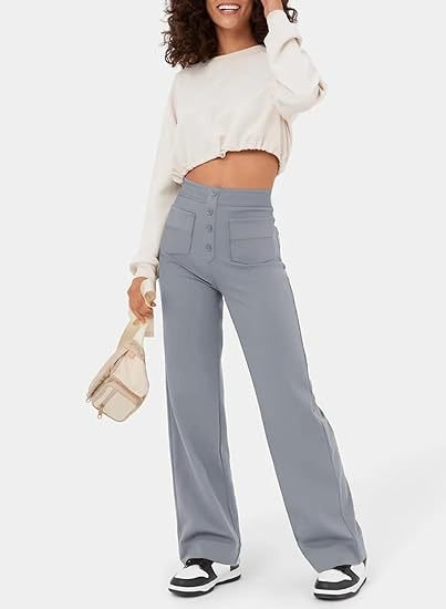 Cómodo pantalón de ocio elástico