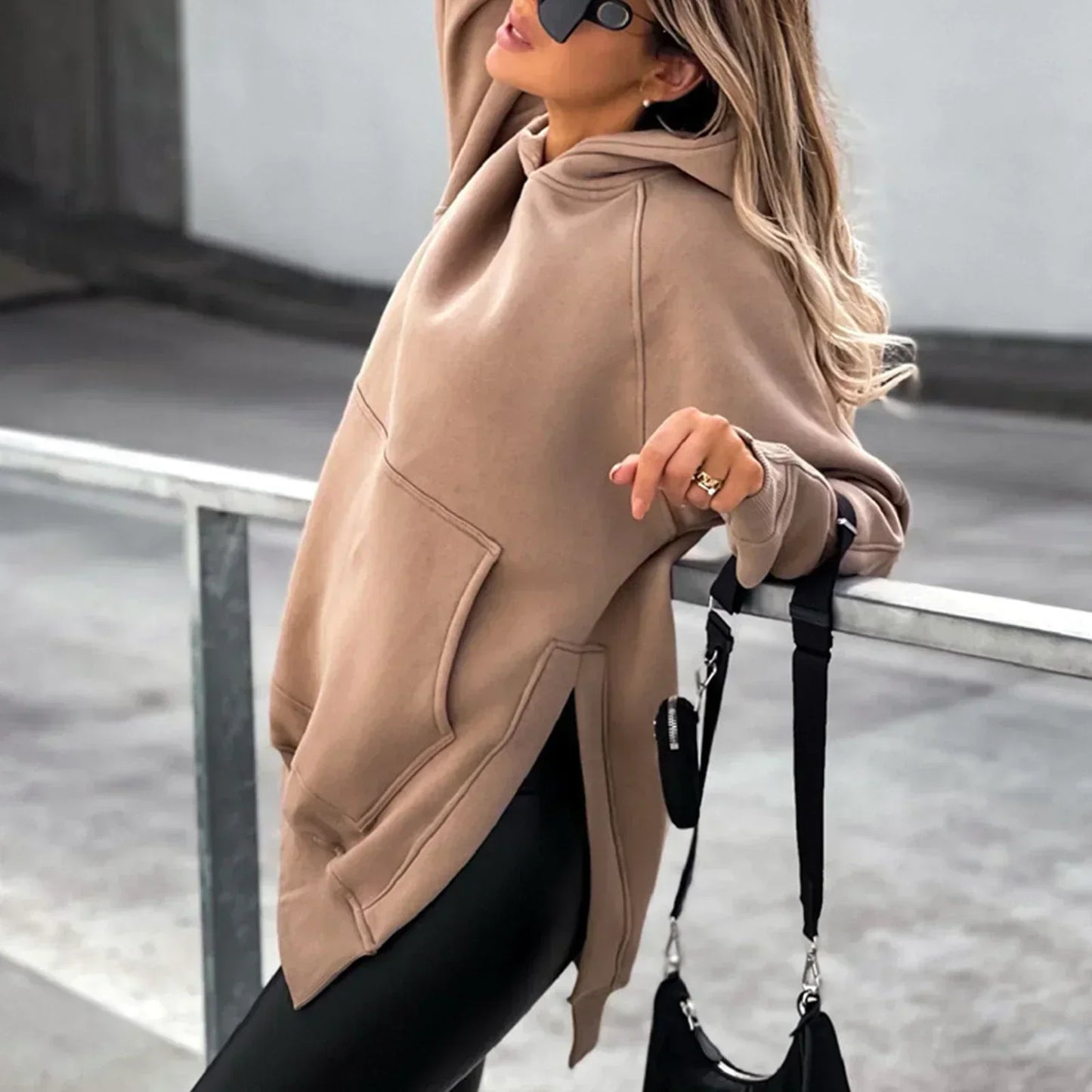 Heidi Fashion | Elegante sudadera con capucha oversize para mujer