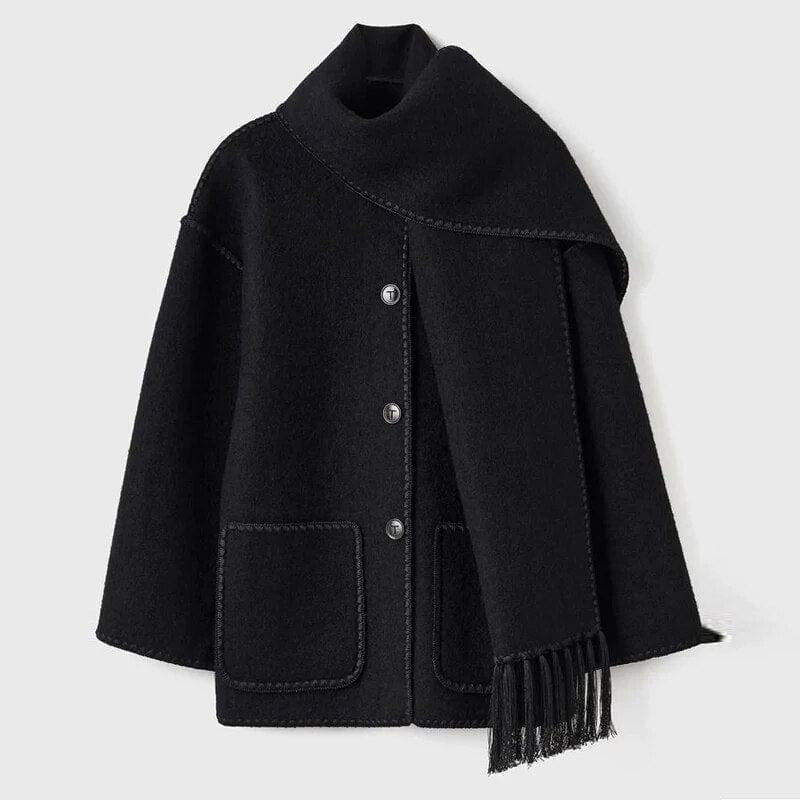 Abrigo bufanda casual para mujer