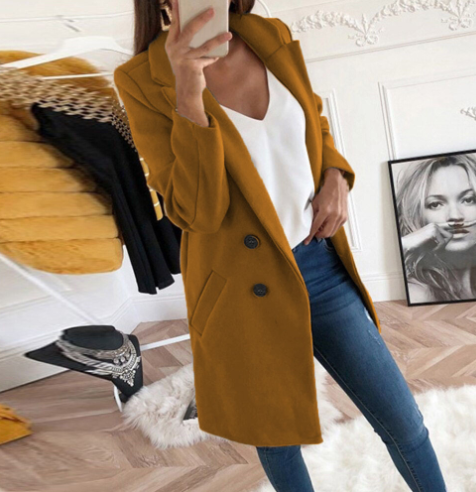 Elegante chaqueta de otoño e invierno para mujer