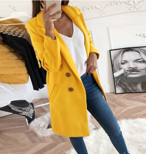 Elegante chaqueta de otoño e invierno para mujer