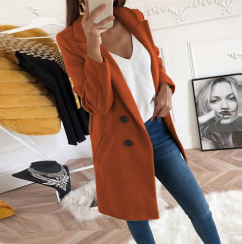 Elegante chaqueta de otoño e invierno para mujer