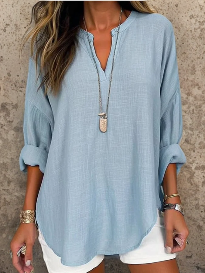 Ada - Camiseta de playa larga con mangas