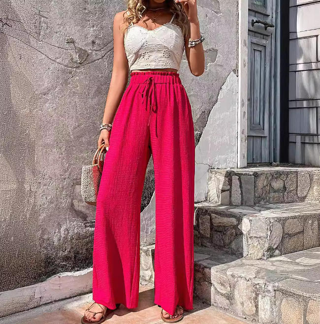 Naomi | Pantalones aireados de playa | Casual y boho | Diseño de verano