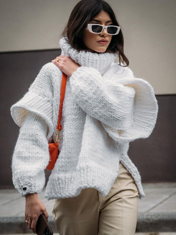 Moderno jersey oversize de manga larga para lucir con estilo