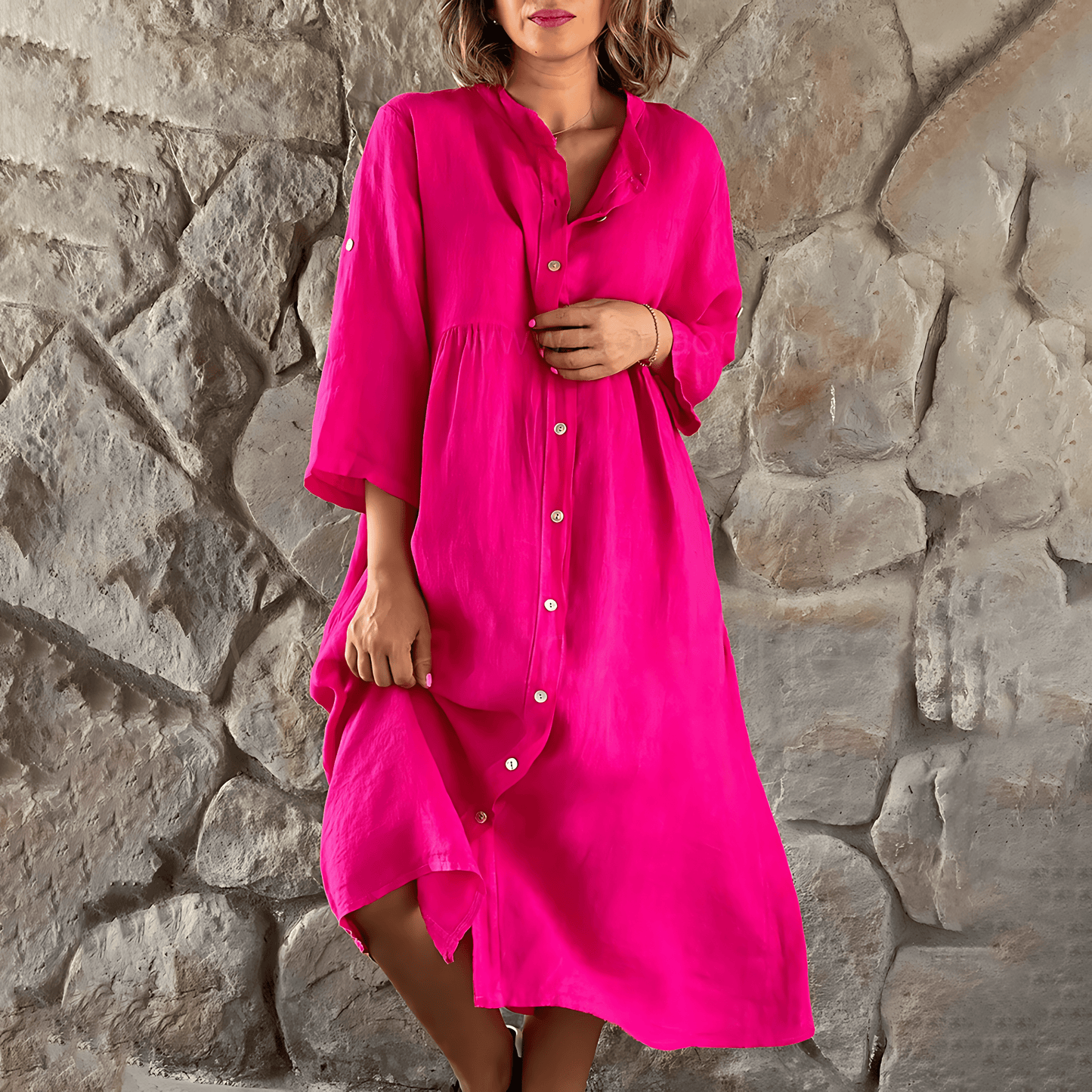 Alice - Vestido de verano oversize - Casual con botones