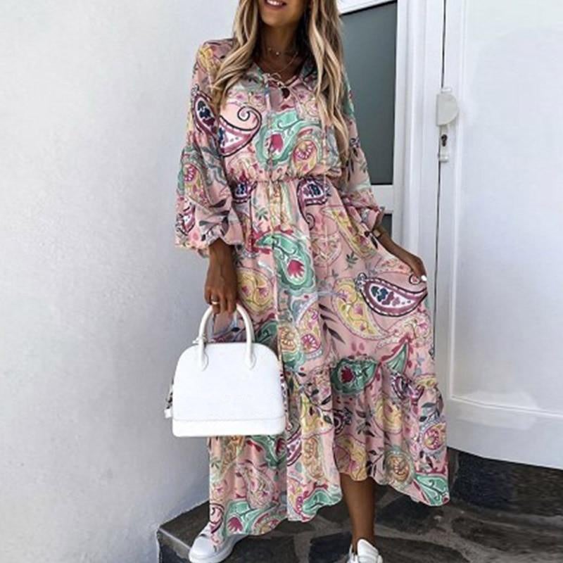 "Deane" vestido boho maxi