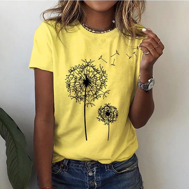 Renate - Elegante camiseta de diente de león para un look único