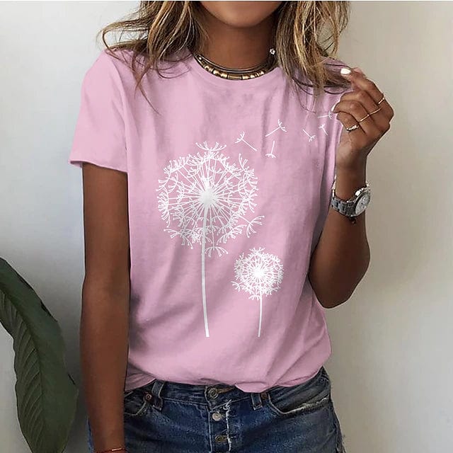 Renate - Elegante camiseta de diente de león para un look único