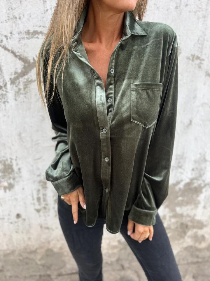 Olisa | Elegante camisa de terciopelo