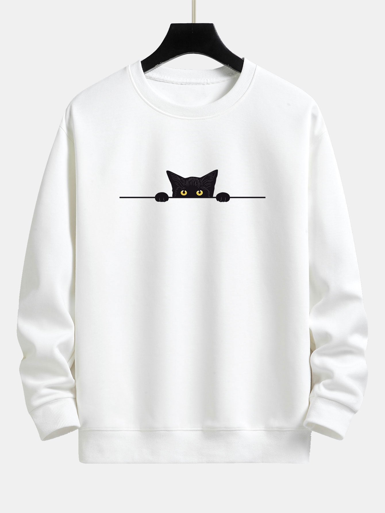 Xylova™ | sudadera de cuello redondo con caprichoso estampado de gatos