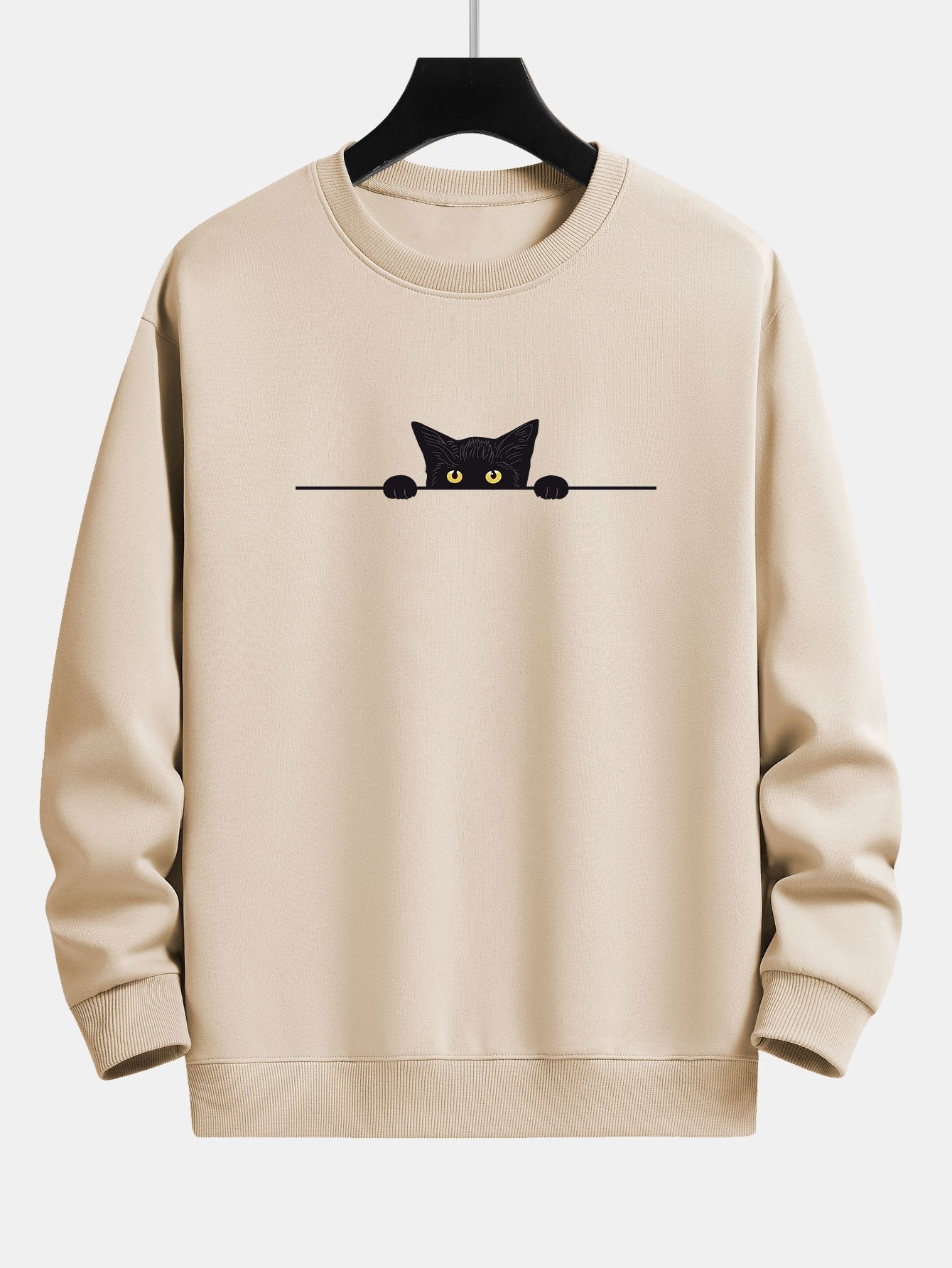 Xylova™ | sudadera de cuello redondo con caprichoso estampado de gatos