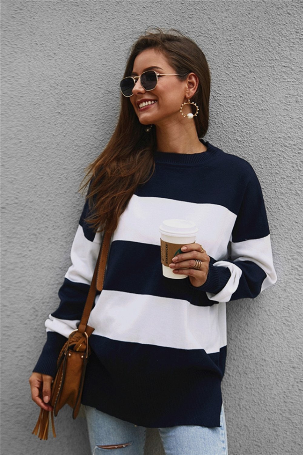 Jersey de mujer con bloques de color