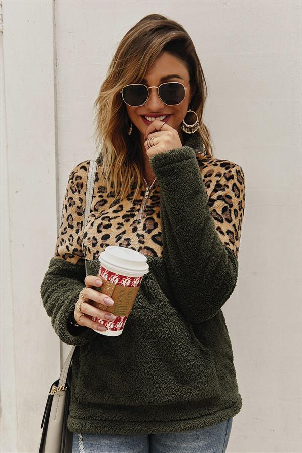 Jersey con estampado de leopardo para mujer