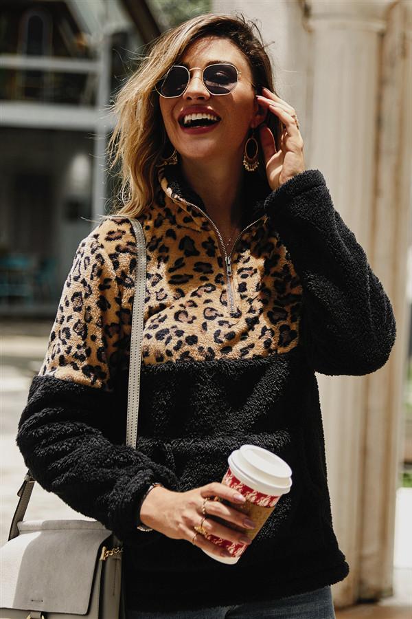 Jersey con estampado de leopardo para mujer