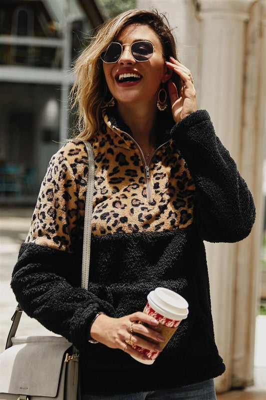 Jersey con estampado de leopardo para mujer