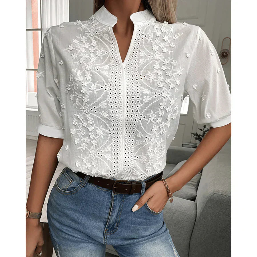 Blusa de encaje para mujer Elena - Refinada y romántica