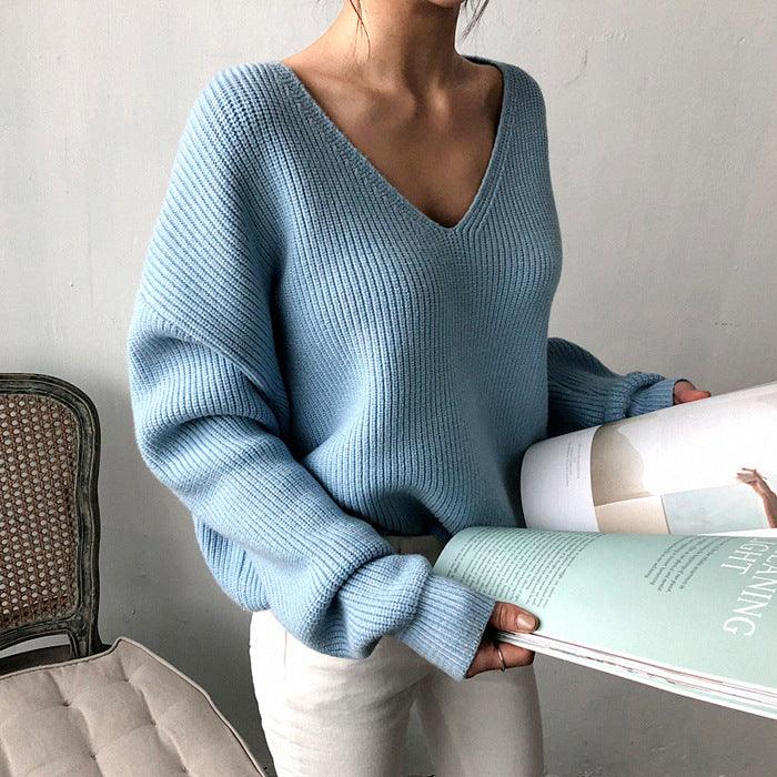Mariette Sweater | Jersey de mujer en suave punto con diseño de escote en V