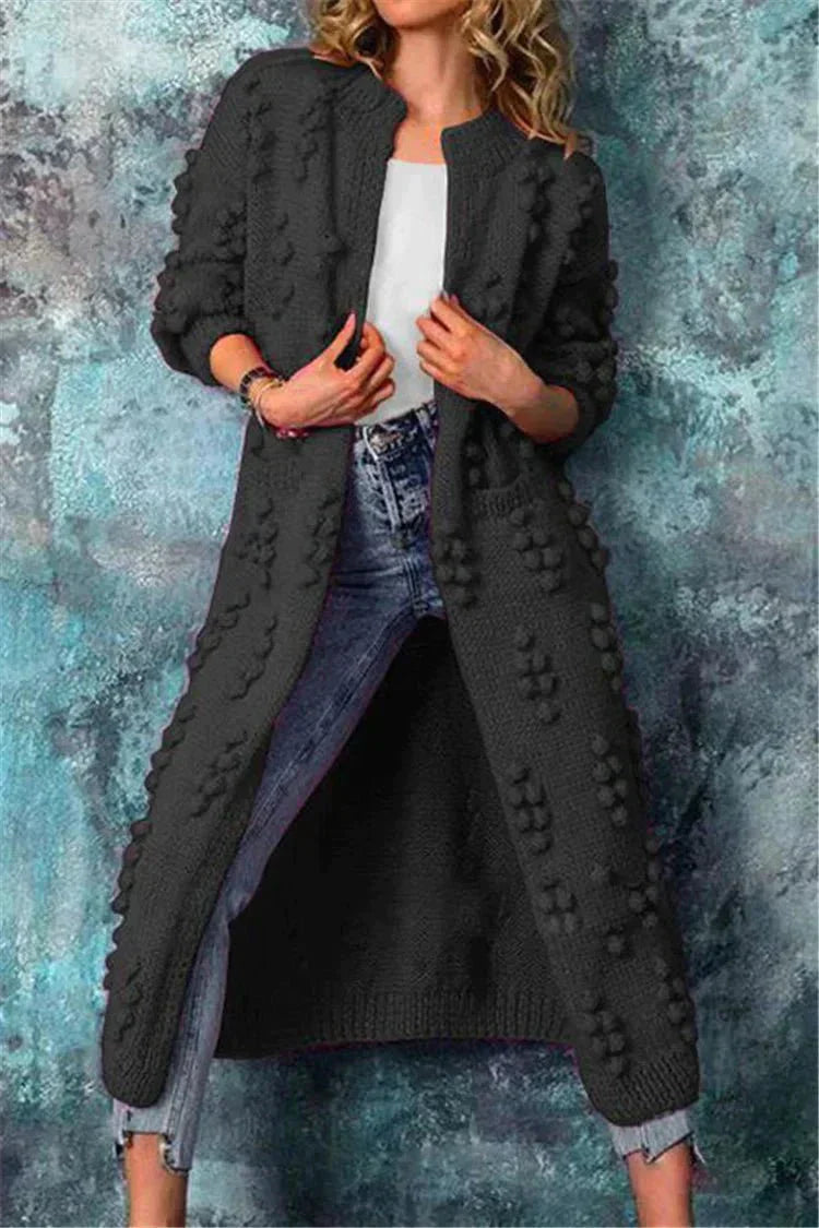 Wivianne Cardigan | Chaqueta larga de punto suave