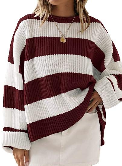 Navia Sweater | Jersey flojo para mujer en diseño de rayas
