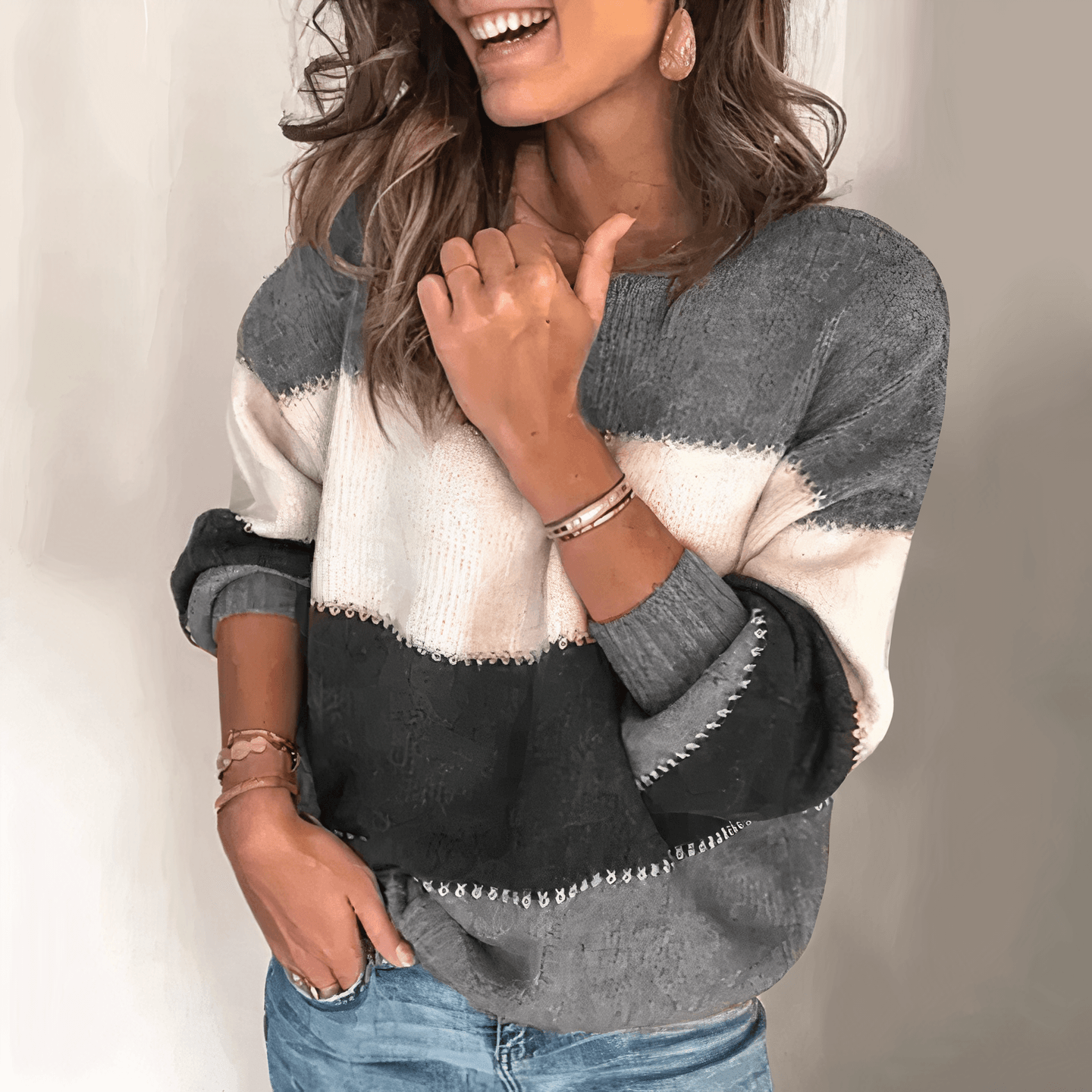 Jersey Neriza | Jersey de rayas holgado para mujer