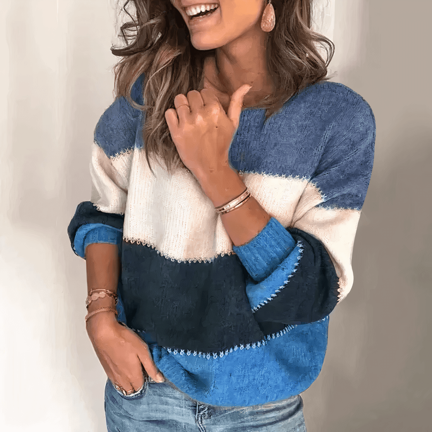 Jersey Neriza | Jersey de rayas holgado para mujer