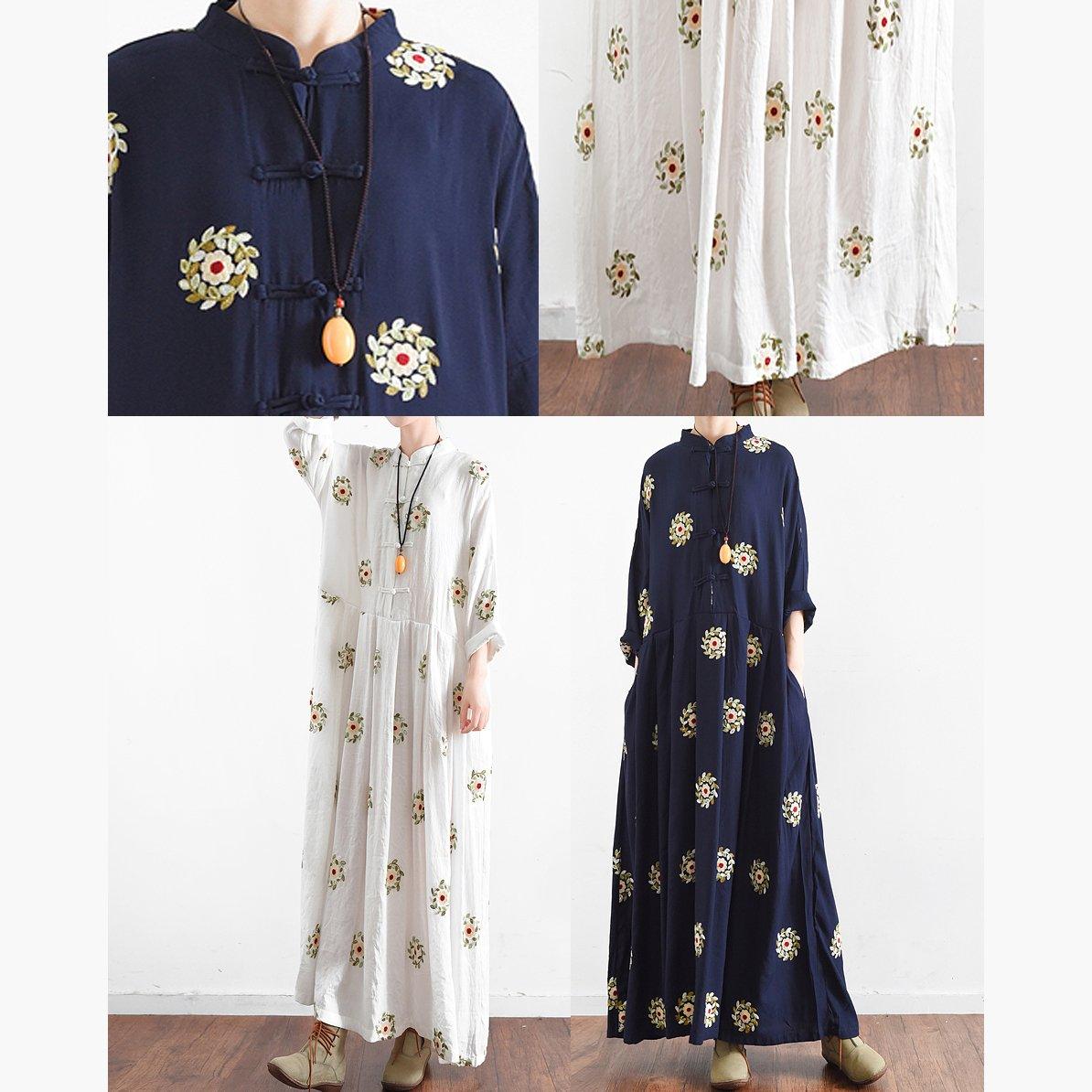 Cassy - Vestido de verano en chinoiserie con flores