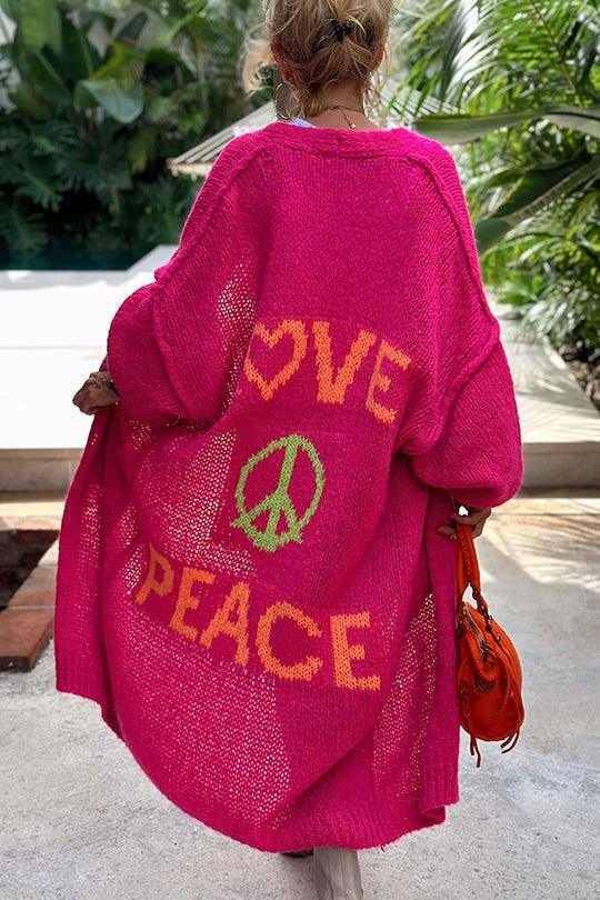 Nova Vest | Cómodo chaleco oversize con estampado "Love & Peace