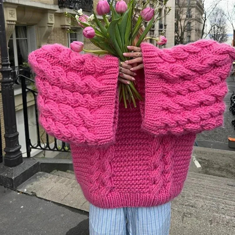 Jersey de punto grueso para mujer