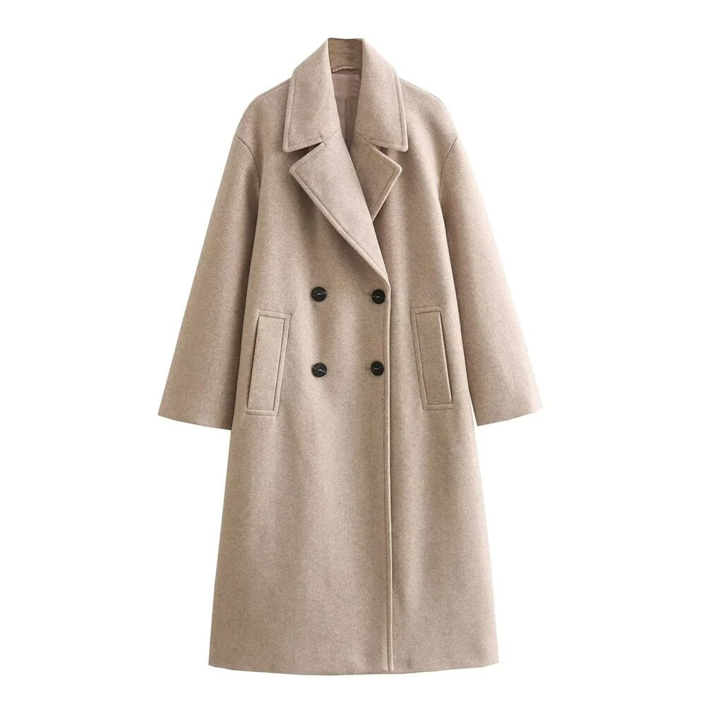 Chaqueta larga chic para mujer | Diseño elegante | Abrigo de invierno cálido