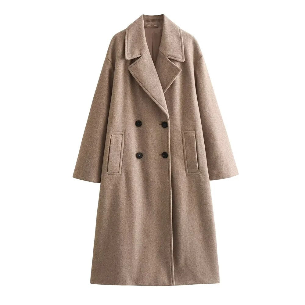 Chaqueta larga chic para mujer | Diseño elegante | Abrigo de invierno cálido
