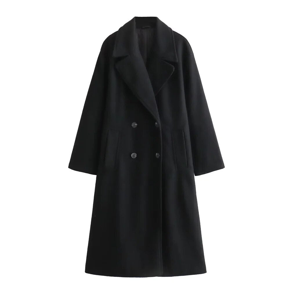 Chaqueta larga chic para mujer | Diseño elegante | Abrigo de invierno cálido