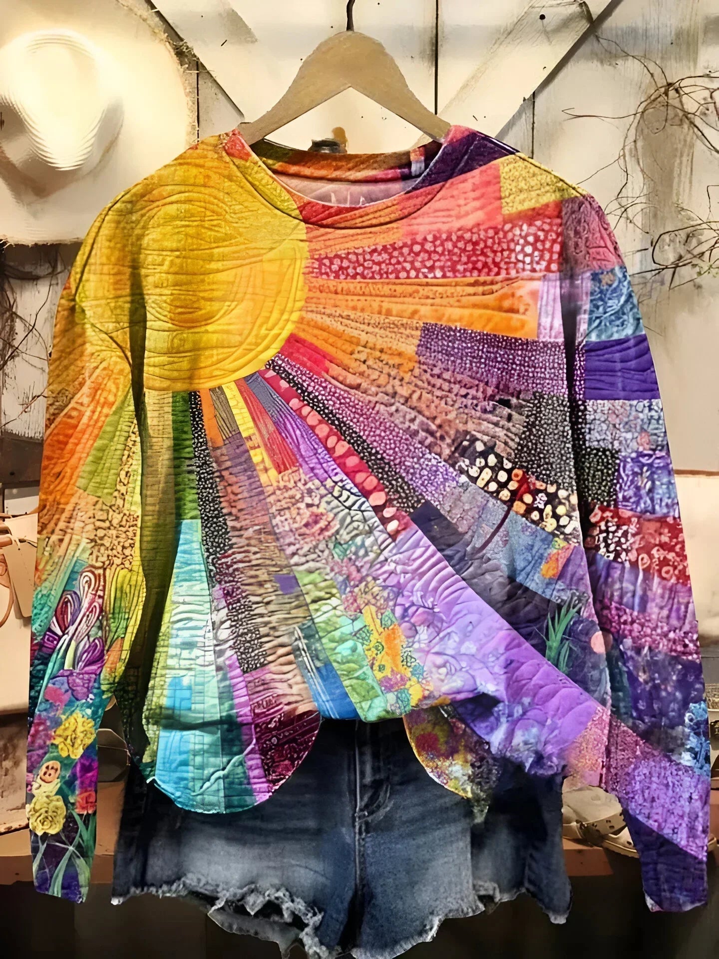 Auren™ | Sudadera collage sol de colores