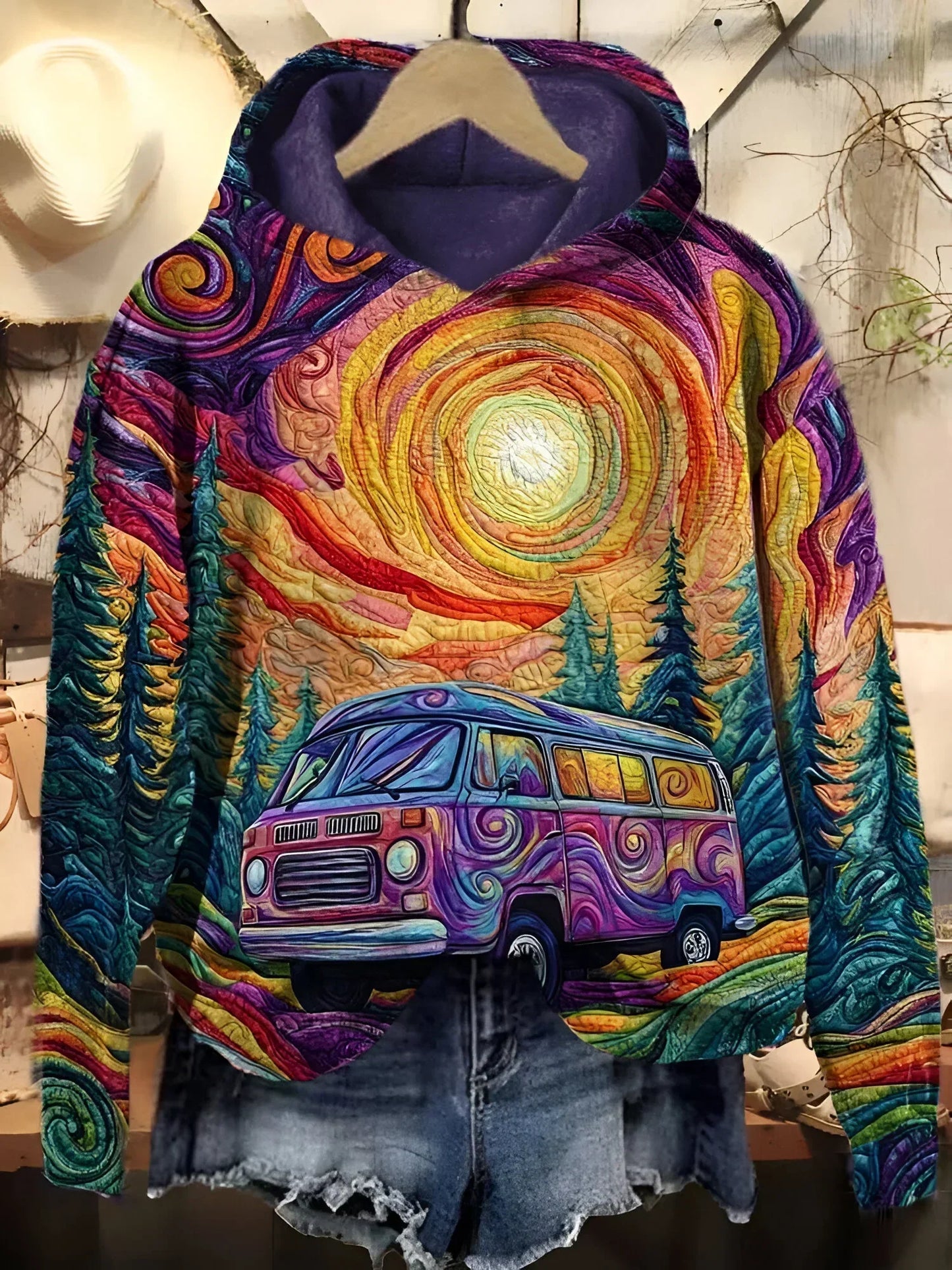 Kaero™ | Sudadera con capucha Retro Roadtrip