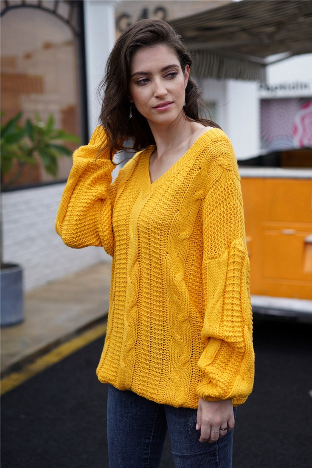 Jersey de punto liso para mujer