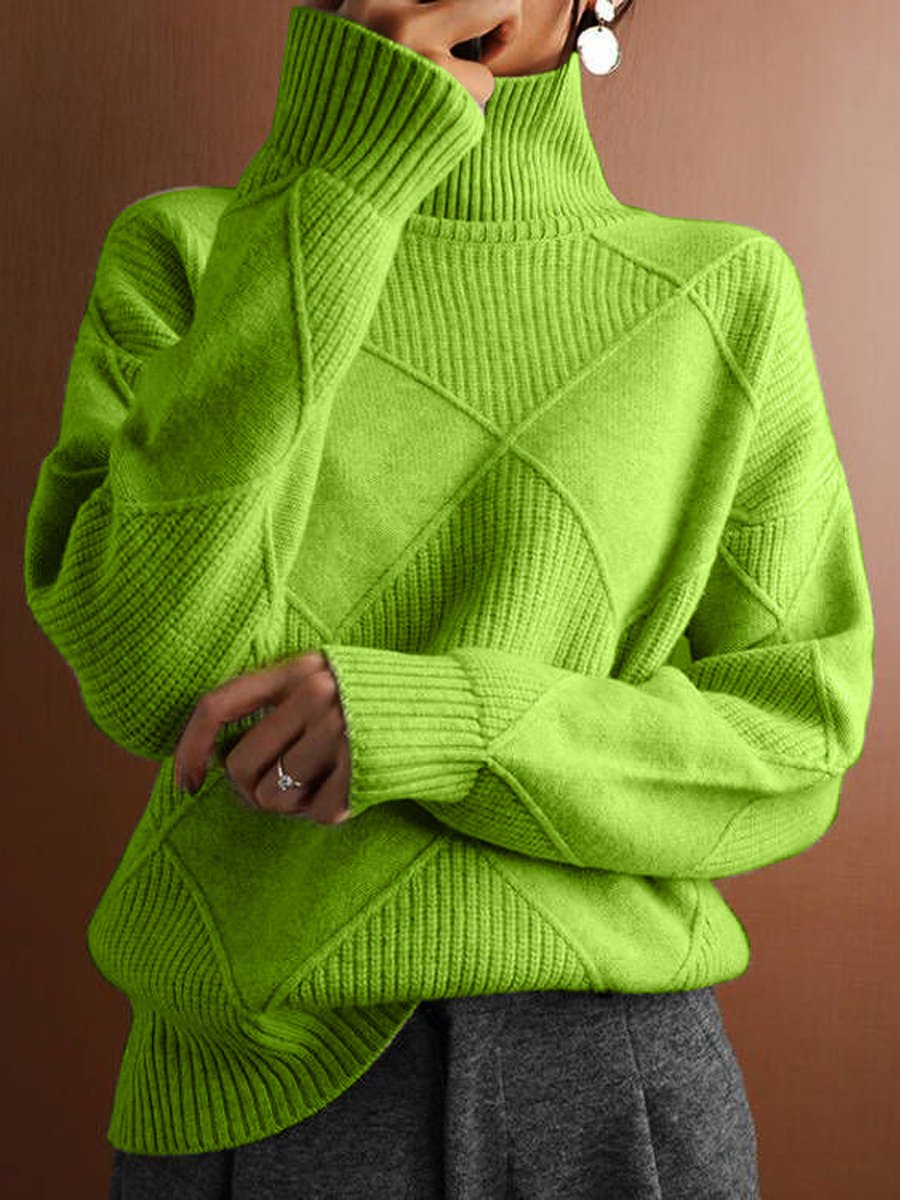 Jersey Zalida | Jersey Punto Diamante Cuello Alto