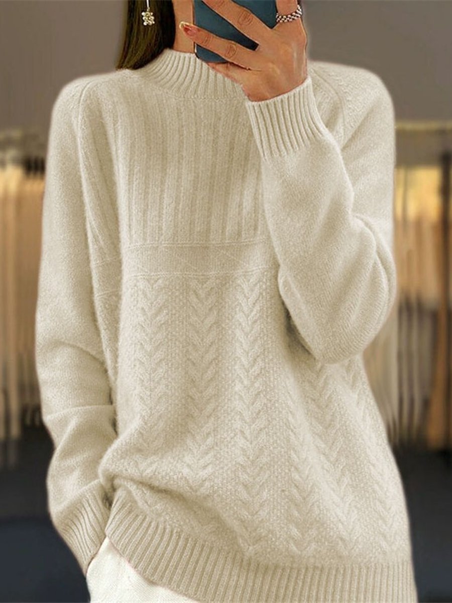Jersey Zahria | Jersey de canalé con cuello alto