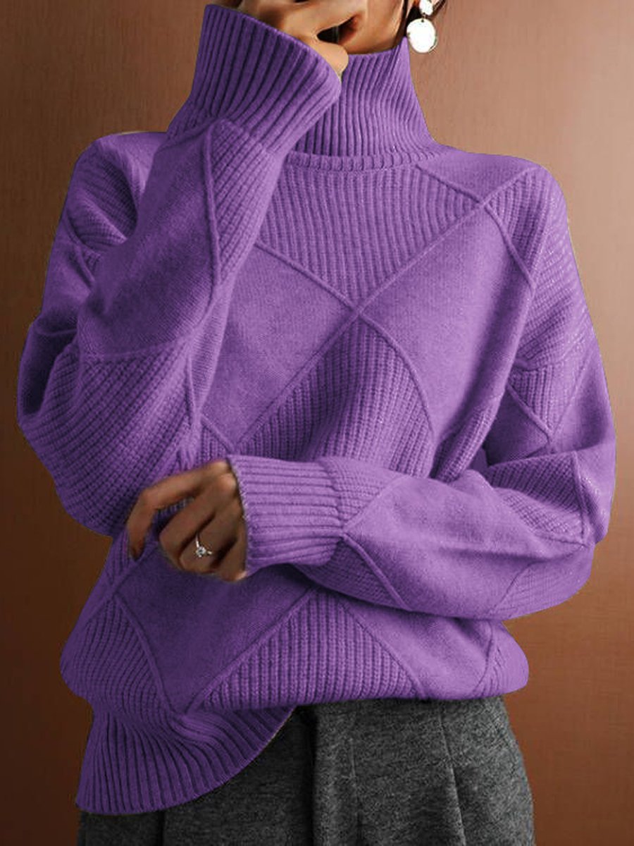 Jersey Zalida | Jersey Punto Diamante Cuello Alto