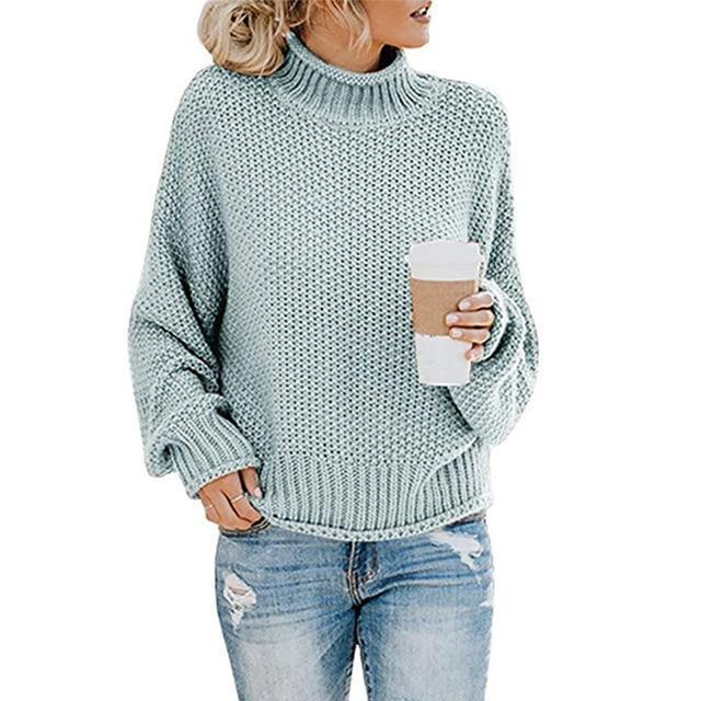 Rylie - moderno jersey de punto con cuello alto