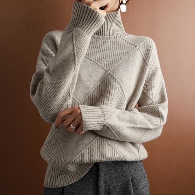 Marianella - Elegante jersey de cuello alto para mujer