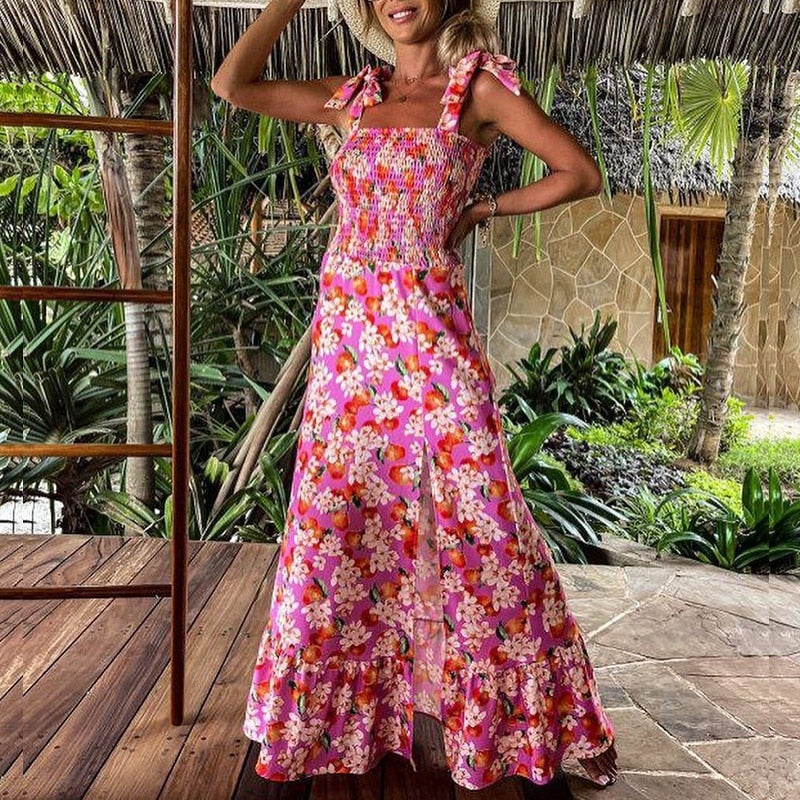 "Thea" vestido maxi de diseñador