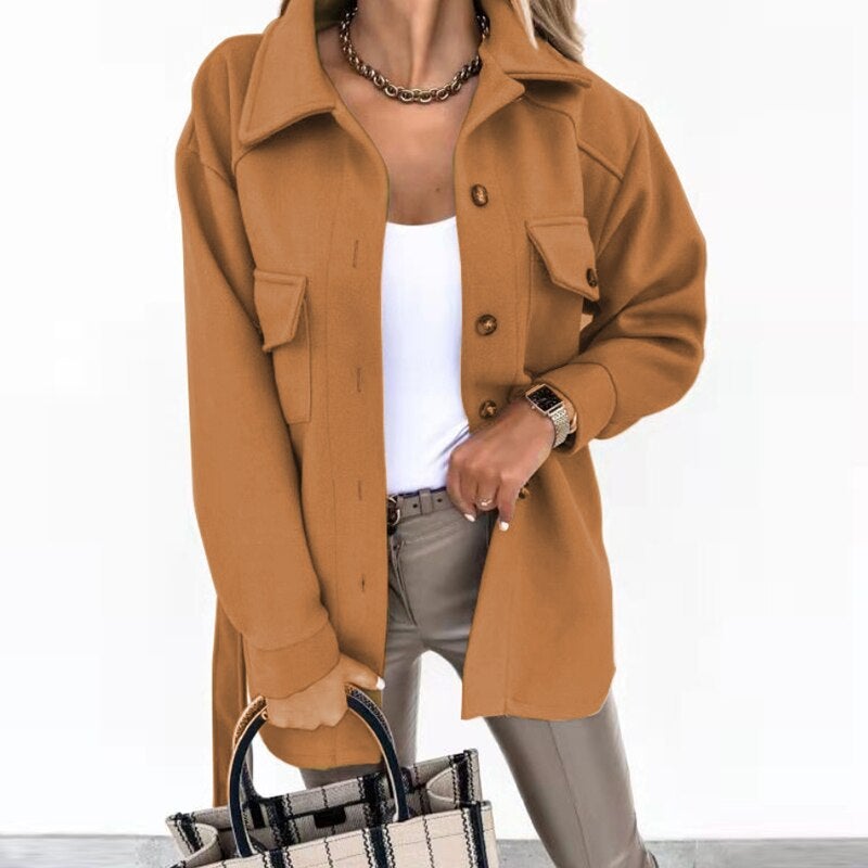 Erylia™ | Abrigo camisero a la moda