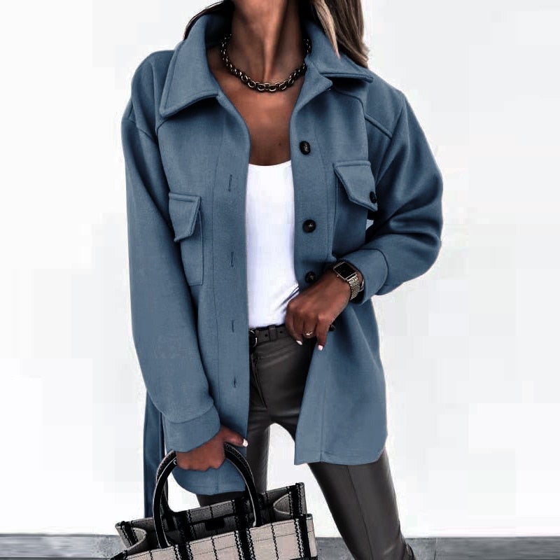 Erylia™ | Abrigo camisero a la moda