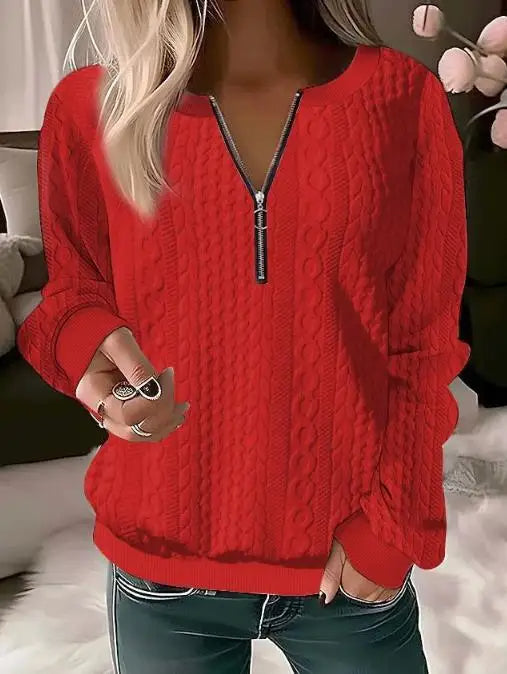 Jersey de mujer con media cremallera